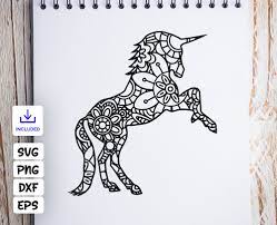 Download Unicorn Mandala Svg Unicorn Zentangle Svg Zentangle Animal Svg Mandala Animals Svg Cricut Svg File For Cricut Sil Mandala Svg Unicorn Svg Vector Graphics