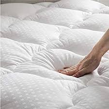 Easeland Queen Size Mattress Pad Pillow Top Mattress Cover Quilted Fitted Mattress Protector Stretches Up Mattress Pad Mattress Encasement Cooling Mattress Pad