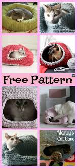 10 Awesome Crochet Cat Bed Free Patterns Freecrochetpattern Catbed Petbed Crochet Cat Bed Cat Bed Pattern Crochet Cat