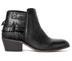 Women S Core Black Leather Fringe Ankle Boot H Shoes Fringe Ankle Boots Ankle Boot Boots