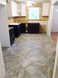 Pedraza Kitchen Tips For Laying A Herringbone Pattern Tile Bower Power Patterned Floor Tiles Floor Tile Design Tile Layout