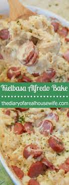 Simple Kielbasa Alfredo Bake Easy Dinner Idea That The Entire Family Will Love Keilbasa Recipes Recipes Kielbasa Recipes