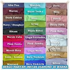 Maybe you would like to learn more about one of these? Bergo Maryam Diamond Instan 30 Warna Shopee Indonesia