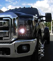 recon smoked projector headlights with led halos for 2011 2016 ford superduty 264272bk projector headlights headlights led halos recon smoked projector headlights with