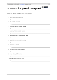 Lerne die französische konjugation ganz entspannt nebenbei! Le Passe Compose Etudes Avances Unterrichtsmaterial Im Fach Franzosisch Franzosische Grammatik Franzosisch Unterrichtsmaterial