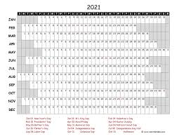 Free download 2021 excel calendar large boxes in the grid (horizontal). 2021 Excel Calendar Project Timeline Free Printable Templates