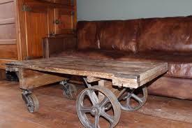 Vintage Industrial Cast Iron Wood Factory Cart Coffee Table These Antique Industrial Furniture Steampunk Furniture Decor Ideas Vintage Industrial Furniture
