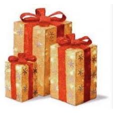 Get free shipping on qualified deck boxes or buy online pick up in store today in the storage & organization department. Northlight Set Of 3 Lighted Tall Gold Sisal Gift Boxes With Red Bows Christmas Outdoor Dec The Home Depot Canada