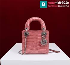 Túi xách Dior Lady siêu cấp da cá sấu màu hồng size 17cm – Túi xách cao  cấp, những mẫu túi siêu cấp, like authentic cực đẹp