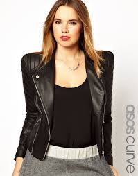 Asos Curve Exclusive Premium Leather Biker Jacket At Asos Com Fashion Plus Size Outfits Plus Size Fashionista