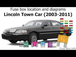 Fuse box diagram, lincoln, lincoln town car. Fuse Box Location And Diagrams Lincoln Town Car 2003 2011 Youtube