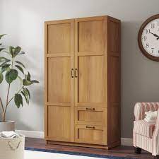 So, for example, you can hide all your stuff in the back corner of an overcrowded closet (functional) or you can tuck it away in a pretty, new diy wardrobe armoire cabinet like this (obviously this is the functional and pretty option 😉 ). Solid Wood Armoires Wardrobes You Ll Love In 2021 Wayfair