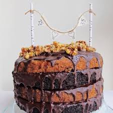 Bake in preheated oven for 35 to 40 minutes, or until cake tests done. Dark Chocolate Chip Walnut Banana Layer Cake With Maple Glazed Walnuts In My Bowl