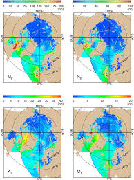 the model predicted m 2 s 2 k 1 and o 1 cotidal charts