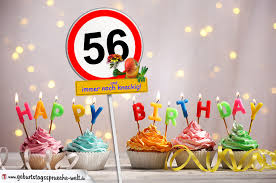 56 Geburtstag Geburtstagswunsche Mit Schild Und Alter Auf Karte Geburtstagsspruche Welt