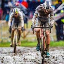 Wout van aert in second; Mathieu Van Der Poel Wout Van Aert Veldrijden Fietsen Fiets