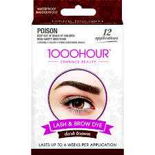 Then, start applying the tint to your lashes as if you are putting on mascara. 1000 Hour Eyelash Brow Dye Kit Dark Brown Big W