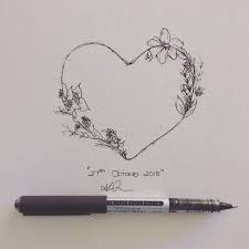 Fineline Drawings Doodles Art Penart Heart Plants Flowers Pen Artist Love Love Heart Drawing Flower Drawing Doodle Art Flowers