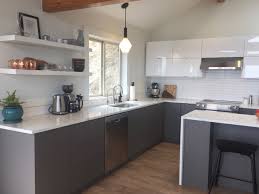 Modern kitchen cabinets typically focus on straight lines and very little embellishment. Create A Modern Two Tone Look For Your Ikea Cabinets High Gloss White Kitchen Acrylic Kitchen Cabinets Modern White Gloss Kitchen