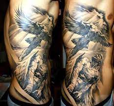 Constellation tattoos on either side of the arm are great conversation starters. Angels On Side For Men Tattoo Idea Rib Tattoos For Guys Mythology Tattoos Greek Tattoos