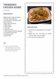 Chicken Adobo Adobo Chicken Thermomix Recipes Adobo