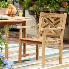 Vintage inspired outdoor teak dining & lounging furniture. Summerton Lattice Back Teak Patio Dining Chair Reviews Birch Lane