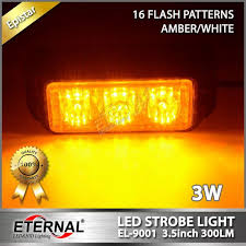 3w Mini Led Strobe Flash Light 16 Flash Patterns Colors Amber White Blue Red Green Or Each 2 Color Combined Avail Led Strobe Strobe Lights Safety Lights