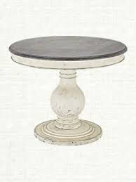 Luca 39 Round Pedestal Dining Table With Bluestone Top In White Round Pedestal Dining Table Black Dining Room Table White Round Dining Table