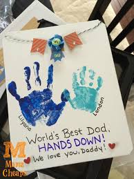 Although he wears a suit and tie to work each day, he is always working around/outside the house or agreeing to help a friend. Hands Down Best Dad Father S Day Handprint Gift Mama Cheaps