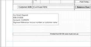 If a field is empty, it won't show on any new invoices. Adding Your Bank Details To Invoices Myob Accountright Myob Help Centre