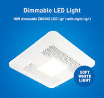 Whisper Choice® DC Fan with LED Light, Pick-A-Flow®, 130/150 ...