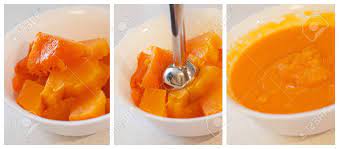 Making Pumpkin Puree With Hand Blender Stock Photo Picture And Royalty Free Image Image 99751570