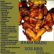 Resepi sos perang, resepi sosej, resepi sos black pepper, resepi sos bbq, resepi sos thai, resepi sos burger, resepi sos karamel, resepi sos hollandaise, resepi sos black paper. Ayam Madu Sos Bbq Cooking Recipes Chicken Recipes Spicy Dishes