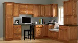 When you choose the home depot and american woodmark for your next cabinetry project, you can expect superior quality, lasting value, and an exceptional customer experience. American Classics Hampton Medium Oak Cabinets Used In The Office Oak Cabinets Honey Oak Cabinets Oak Kitchen