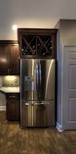 Take Cabinet Doors Off Above Fridge Cupboard And Convert To Wine Storage Great Idea Home Kitchens Wine Storage Home Remodeling