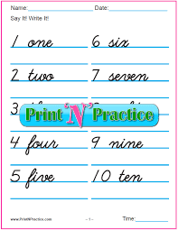 Though shorthand is even faster, but i never learned it. Spelling And Writing Numbers Worksheets Curcive