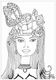 Download and print free wonder woman and butterfly coloring pages. Summer Hat Anti Stress Adult Coloring Pages
