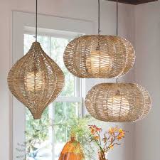 Abalone glass pendant light by hampton hill. 3 Wicker Lamp Shades