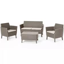 Das macht auch die wahl der passenden kombination einfach, denn zu gedeckten farben passt beinahe alles. Allibert Salemo Lounge Set Farbe Cappuccino Real De