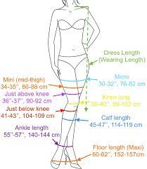 Measure from the nape of the neck to the shoulder seam. Dress Length Guide Dress Length Fashion Vocabulary Sewing Measurements