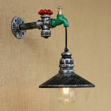 Vintage Water Pipe Wall Lamp Steampunk Industrial Bar Wall Sconce Light Fixtures Ebay