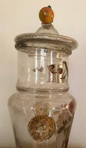 Suwimut set of 3 glass apothecary jars with lids, clear glass canisters set bathroom storage and organization jars for qtips, cotton swabs, cotton balls, bath salts. A Set Of Five Venetian Glass Apothecary Jars Circa 1850 Ref 82634