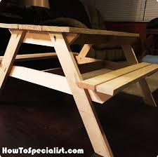 Diy Picnic Table For Kids Howtospecialist How To Build Step By Step Diy Plans Diy Picnic Table Queen Size Bed Frames Picnic Table