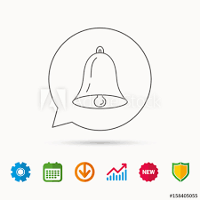 Bell Icon Sound Sign Alarm Handbell Symbol Calendar