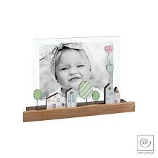 Mascagni Portafoto Con Base In Legno Bambina Bambino Palloncini Citta Colorato 13x18 Casalinghi Malavolti