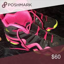 Black And Lime Green Shoes Mens Crazy 8 S Basketball Shoes Men S Black Hot Pink And Lime Green Lightly Worn No Marks On The Shoes Adidas Shoes Shoes Sneakers Adidas Adidas Men Shoes Mens