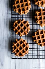 Healthy and delicious oat and almond flour banana bars. Banana Pecan Oat Waffles So Easy Vanilla And Bean