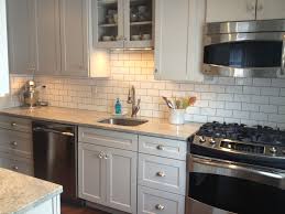 Subway Tile Kitchen Grey Cabinets Sharkey Gray Cottage Kitchen Small Kitchen Grey Kitchens Kitchen Small Kitchen
