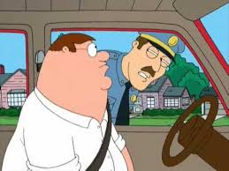 Peter Gets Pulled Over By A Cop Family Guy