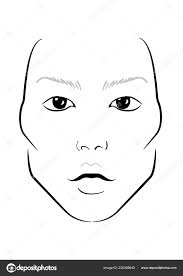 face chart makeup artist blank template
